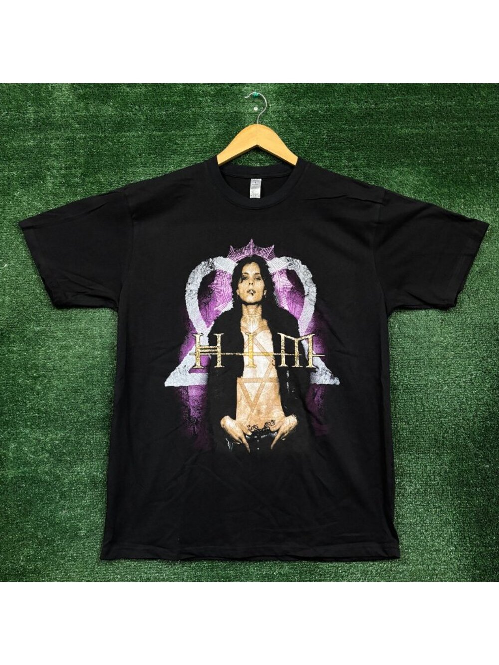 Him Infernal Majesty Ville Valo Portrait T-Shirt Size Large